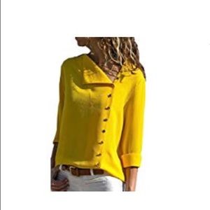 Brand new unworn stylish long sleeve Yellow blouse